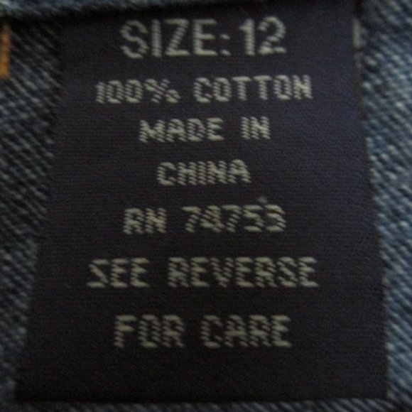 BAILEY'S POINT GIRL'S SIZE 12 JEANS MED BLUE SLUB DENIM FLARE LEG METAL EYELETS - Picture 12 of 13